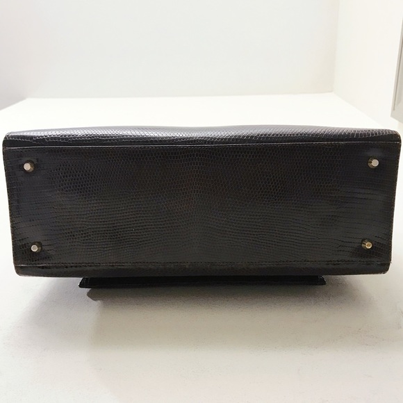 SUAREZ New York Lizard Skin Top Handle Crossbody - Picture 6 of 8